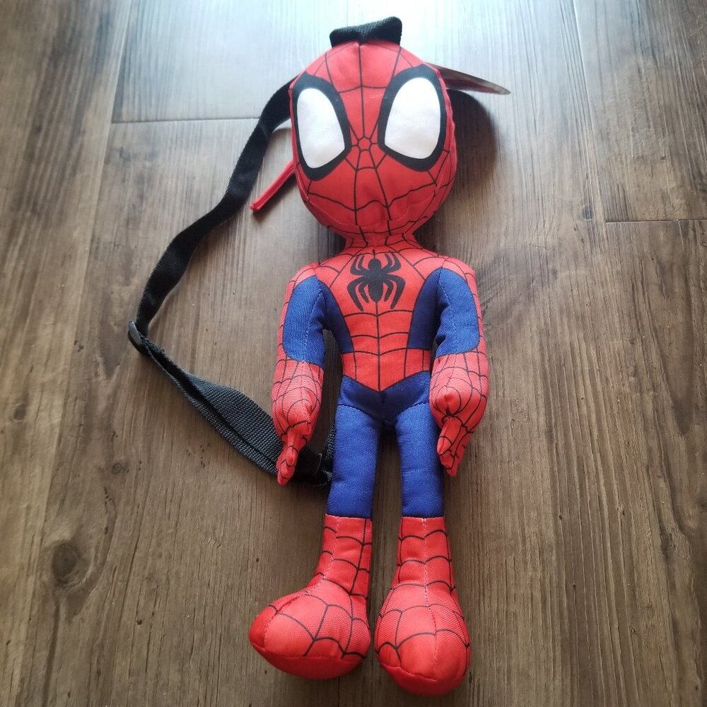 Marvel Spidey and His Amazing Friends Spider-Man Plush Convertible Backpack